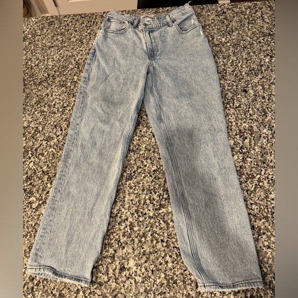 Abercrombie 90s Curve Love Jeans w/ Criss Cross Waiste - Picture 2 of 5